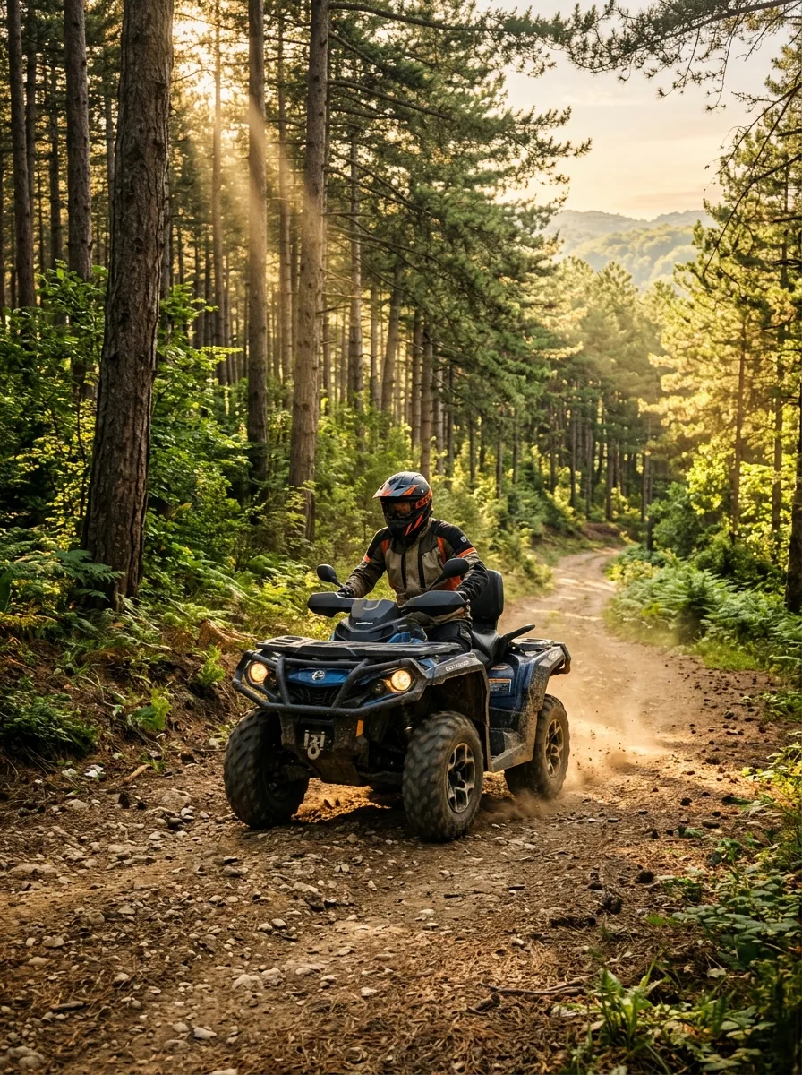ATV Safari through pine forest