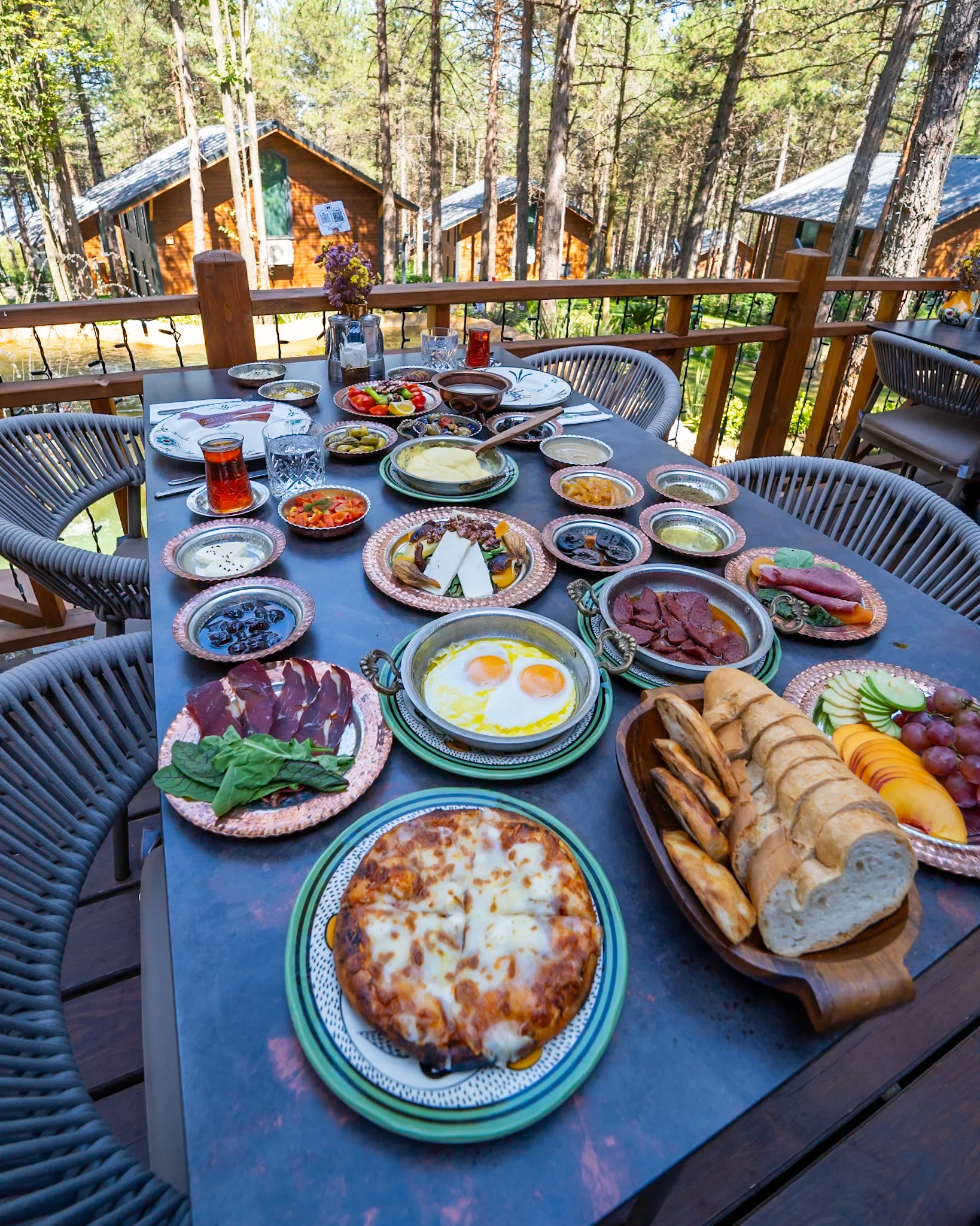 Breakfast beside the forest